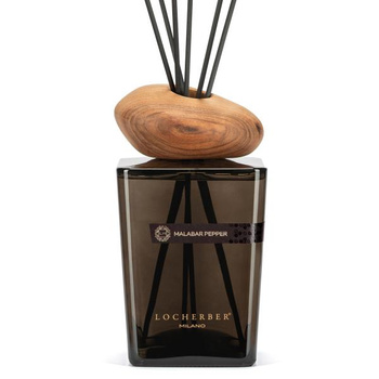 Szklany dyfuzor zapachu z rzeźbioną nasadką - 2500 ml - Locherber Milano | Malabar Pepper Skyline